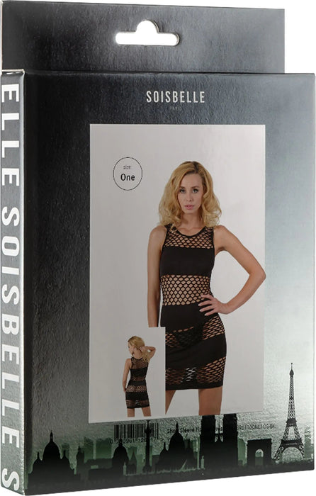Soisbelle Paris - Visnet Jurk - One Size - Zwart-Erotiekvoordeel.nl