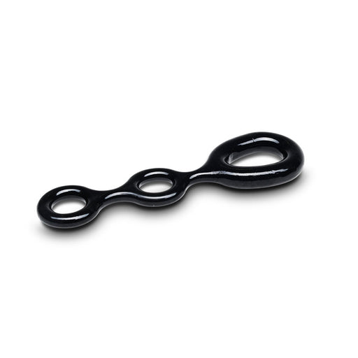 Sport Fucker - 3 Way - Anillo para el pene, extensor de testículos y bloqueo anal - Negro-Erotiekvoordeel.nl