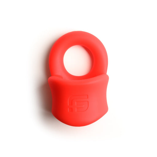 Sport Fucker - Baller - Anillo para el pene y estirador de testículos - Silicona - Rojo-Erotiekvoordeel.nl