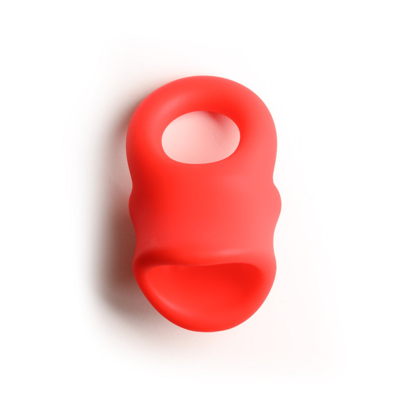 Sport Fucker - Baller - Anello fallico e Ballstretcher - Silicone - Rosso-Erotiekvoordeel.nl