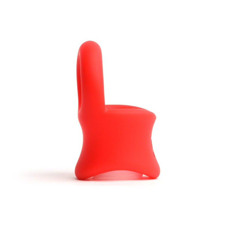 Sport Fucker - Baller - Anello fallico e Ballstretcher - Silicone - Rosso-Erotiekvoordeel.nl