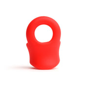 Sport Fucker - Baller - Anello fallico e Ballstretcher - Silicone - Rosso-Erotiekvoordeel.nl