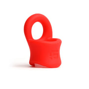Sport Fucker - Baller - Anello fallico e Ballstretcher - Silicone - Rosso-Erotiekvoordeel.nl