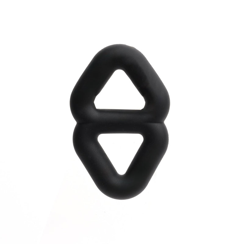 Sport Fucker - Binder Ring - Silikon-Doppel-Cockring - Schwarz-Erotiekvoordeel.nl