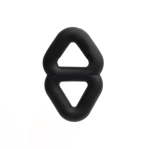 Sport Fucker - Binder Ring - Doppio anello fallico in silicone - Nero - Erotiekvoordeel.nl