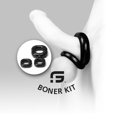 Sport Fucker - Boner Kit - Penisring und Hodenstrecker - Eisblau - Erotiekvoordeel.nl