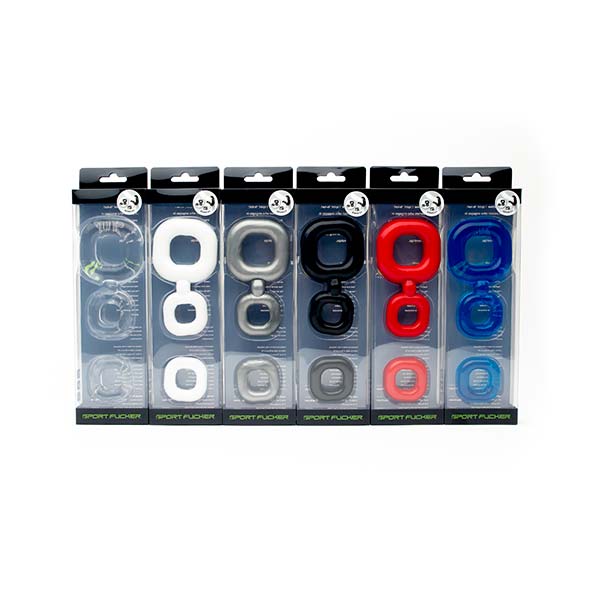 Sport Fucker - Boner Kit - Penisring und Hodenstrecker - Eisblau-Erotiekvoordeel.nl
