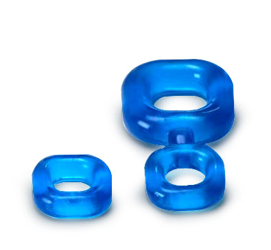 Sport Fucker - Boner Kit - Anillo para el pene y estirador de testículos - Azul hielo-Erotiekvoordeel.nl