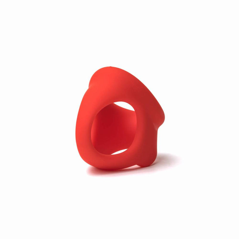 Sport Fucker - Cock Chute - Anello fallico estensibile e divaricatore per testicoli - Silicone liquido - Rosso-Erotiekvoordeel.nl