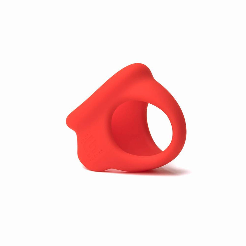Sport Fucker - Cock Chute - Anello fallico elastico e divaricatore per testicoli - Silicone liquido - Rosso-Erotiekvoordeel.nl
