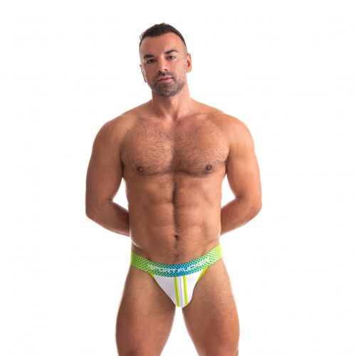 Sport Fucker Jersey - Jockstrap - Groen/Wit-Erotiekvoordeel.nl