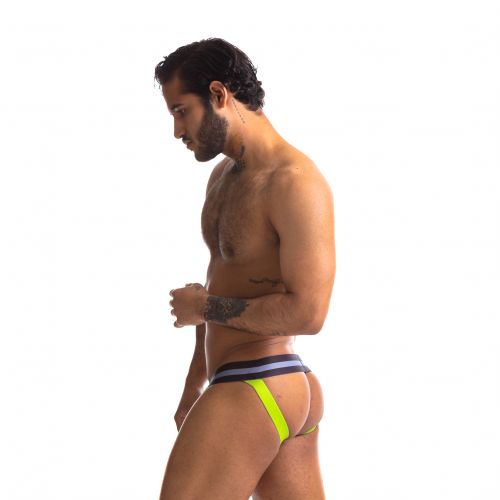 Sport Fucker Jersey - Jockstrap - Zwart/Groen-Erotiekvoordeel.nl