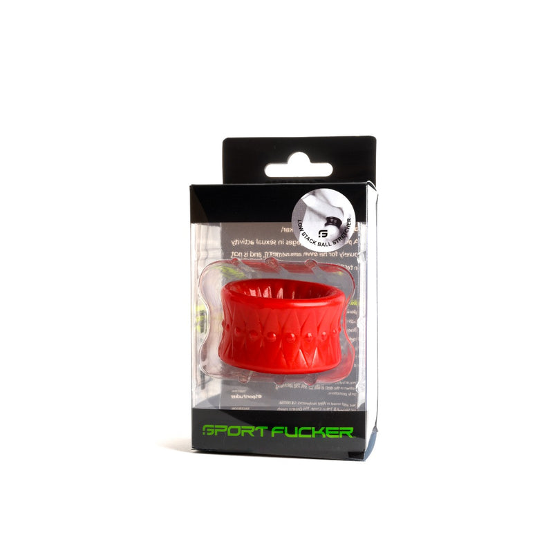 Sport Fucker - Low Stack - Étireur de testicules réversible - Rouge-Erotiekvoordeel.nl