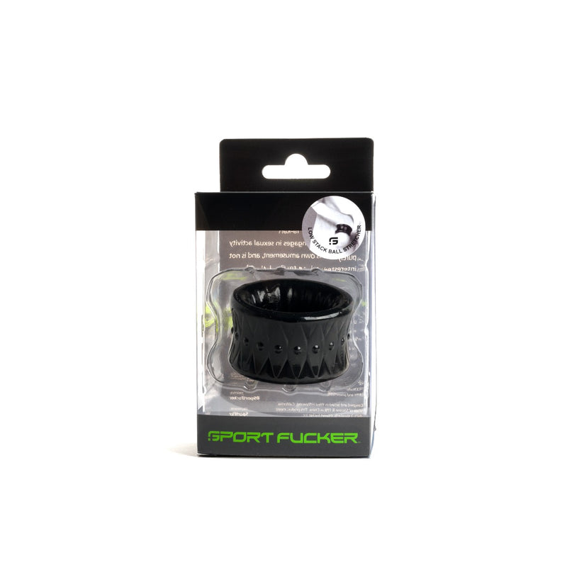Sport Fucker - Low Stack - Ball Stretcher réversible - Noir - Erotiekvoordeel.nl