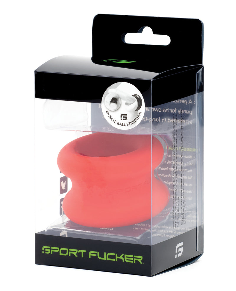 Sport Fucker - Muscle - Ball Stretcher - TPE - Red-Erotiekvoordeel.nl