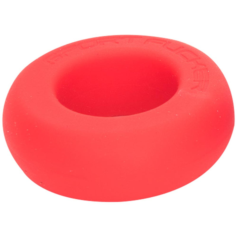 Sport Fucker - Muscle Ring - Anneau pénien ou extenseur de testicules en silicone - Rouge - Erotiekvoordeel.nl