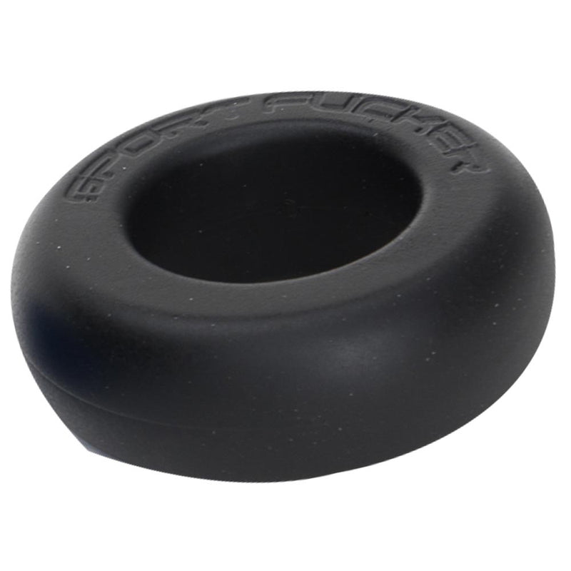Sport Fucker - Muscle Ring - Anneau pénien ou extenseur de testicules en silicone - Noir-Erotiekvoordeel.nl