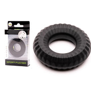 Sport Fucker - Nitro Ring - Anneau pénien ou extenseur de testicules en silicone - Noir-Erotiekvoordeel.nl