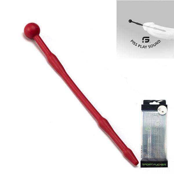 Sport Fucker - Piss Play Sound - Holle Dilator - 18 cm - Rood-Erotiekvoordeel.nl