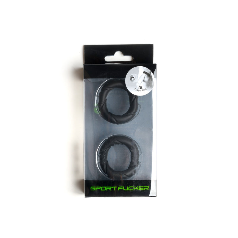 Sport Fucker - Ready Rings - 2 Stück - Schwarz - Erotiekvoordeel.nl