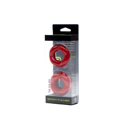 Sport Fucker - Revolution Cockring & Ballstretcher Set - Rood-Erotiekvoordeel.nl