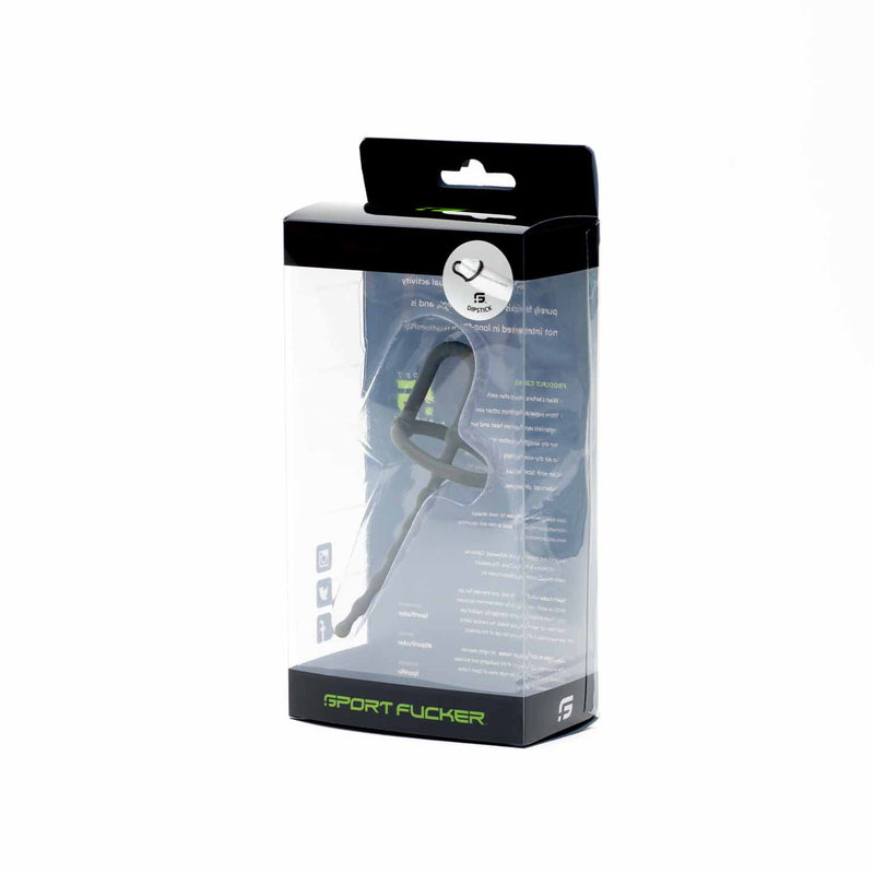 Sport Fucker - Plug anale in silicone - Dipstick - Grigio metallizzato-Erotiekvoordeel.nl