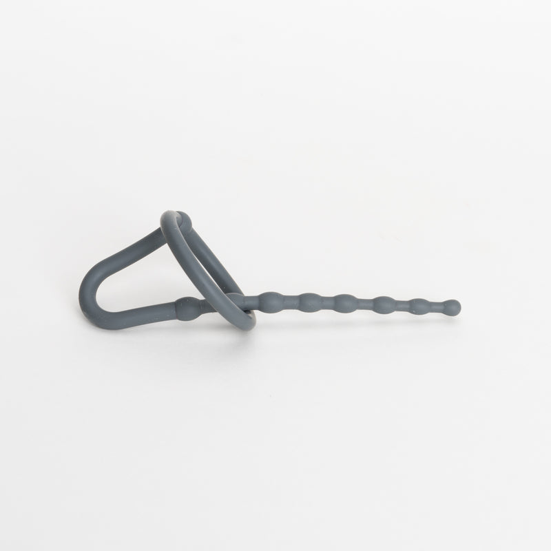 Sport Fucker - Plug anale in silicone - Dipstick - Grigio metallizzato-Erotiekvoordeel.nl