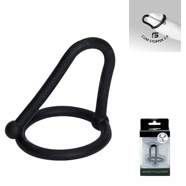 Sport Fucker - Bouchon à sperme en silicone 2.0 - Noir - Erotiekvoordeel.nl