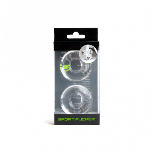Sport Fucker - Anillos apilables - 2 unidades - Transparente-Erotiekvoordeel.nl