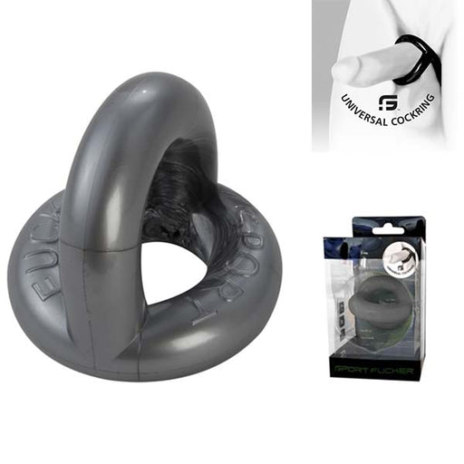 Sport Fucker - Anello fallico universale - Argento-Erotiekvoordeel.nl