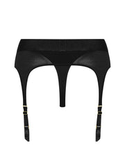 Strap-On-Me - Rebel - Strapon Harnas - Microfiber - Met Jarretels - Zwart-Erotiekvoordeel.nl