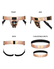 Strap-On-Me - Curious - Strap-On Harness - PU Leather - Metallic Gold - Erotiekvoordeel.nl