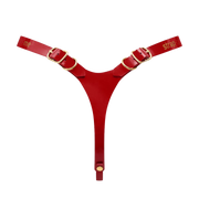 Strap-On-Me - Fabulous - Faux Leather Strap-On Harness - Sizes XS to XXL - Red Lacquer - Erotiekvoordeel.nl