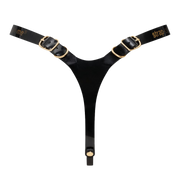 Strap-On-Me - Fabulous - Faux Leather Strap-On Harness - Fits XS to XXL - Black Patent Leather - Erotiekvoordeel.nl