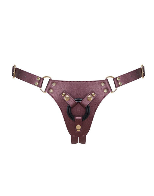 Strap-On-Me - Generous - Strap-On Harness - PU Leather - Eggplant Purple-Erotiekvoordeel.nl