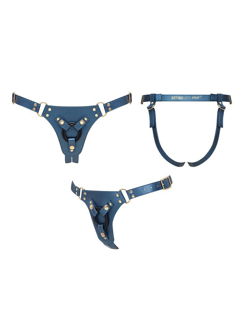 Strap-On-Me - Generous - Strap-On Harness - PU Leather - Petrol Blue - Erotiekvoordeel.nl