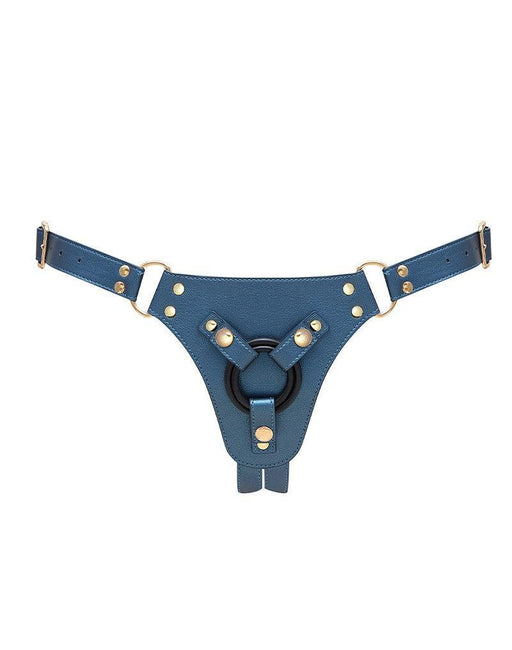 Strap-On-Me - Generous - Strap-On Harness - PU Leather - Petrol Blue-Erotiekvoordeel.nl