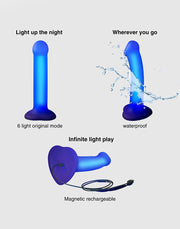 Strap-On-Me - Glow-LED Dildo - Purple - Size M-Erotiekvoordeel.nl