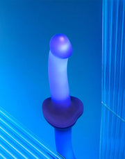 Strap-On-Me - Glow-LED Dildo - Purple - Size M - Erotiekvoordeel.nl