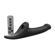 Strap-On-Me - Multi Orgasm Dildo - Strapless Strap-on met Luchtdruk Stimulatie - Zwart-Erotiekvoordeel.nl