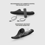 Strap-On-Me - Multi Orgasm Dildo - Strapless Strap-on met Luchtdruk Stimulatie - Zwart-Erotiekvoordeel.nl