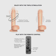 Strap-On-Me - Obrotowy I Wibrujący Realistyczny Dildo - Jasny Odcień Skóry - Erotiekvoordeel.nl