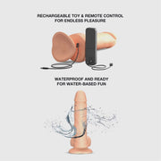 Strap-On-Me - Obrotowy I Wibrujący Realistyczny Dildo - Jasny Odcień Skóry - Erotiekvoordeel.nl