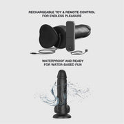 Strap-On-Me - Obrotowy I Wibrujący Realistyczny Dildo - Czarny-Erotiekvoordeel.nl