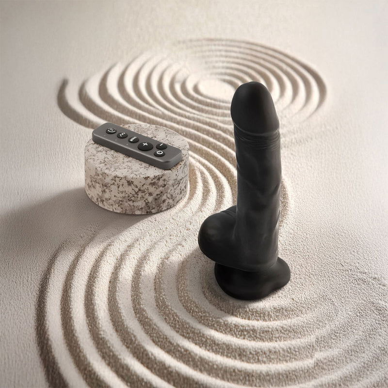 Strap-On-Me - Obrotowy I Wibrujący Realistyczny Dildo - Czarny-Erotiekvoordeel.nl