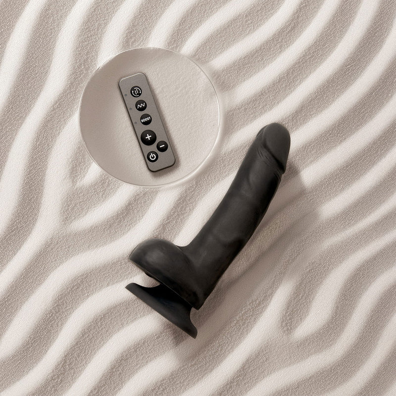 Strap-On-Me - Obrotowy I Wibrujący Realistyczny Dildo - Czarny-Erotiekvoordeel.nl