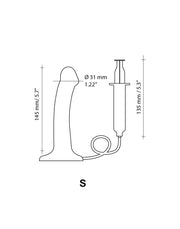 Strap-On-Me - Squirting Cum Dildo - Spuitende Dildo - Maat S - Zwart-Erotiekvoordeel.nl