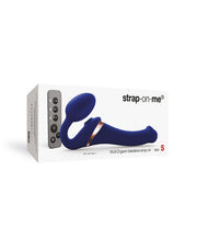 Strap-On-Me - Vibratore strap-on senza spalline con stimolazione ad aria compressa - Viola-Erotiekvoordeel.nl