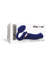 Strap-On-Me - Vibratore strap-on senza cinturini con stimolazione ad aria compressa - Viola-Erotiekvoordeel.nl
