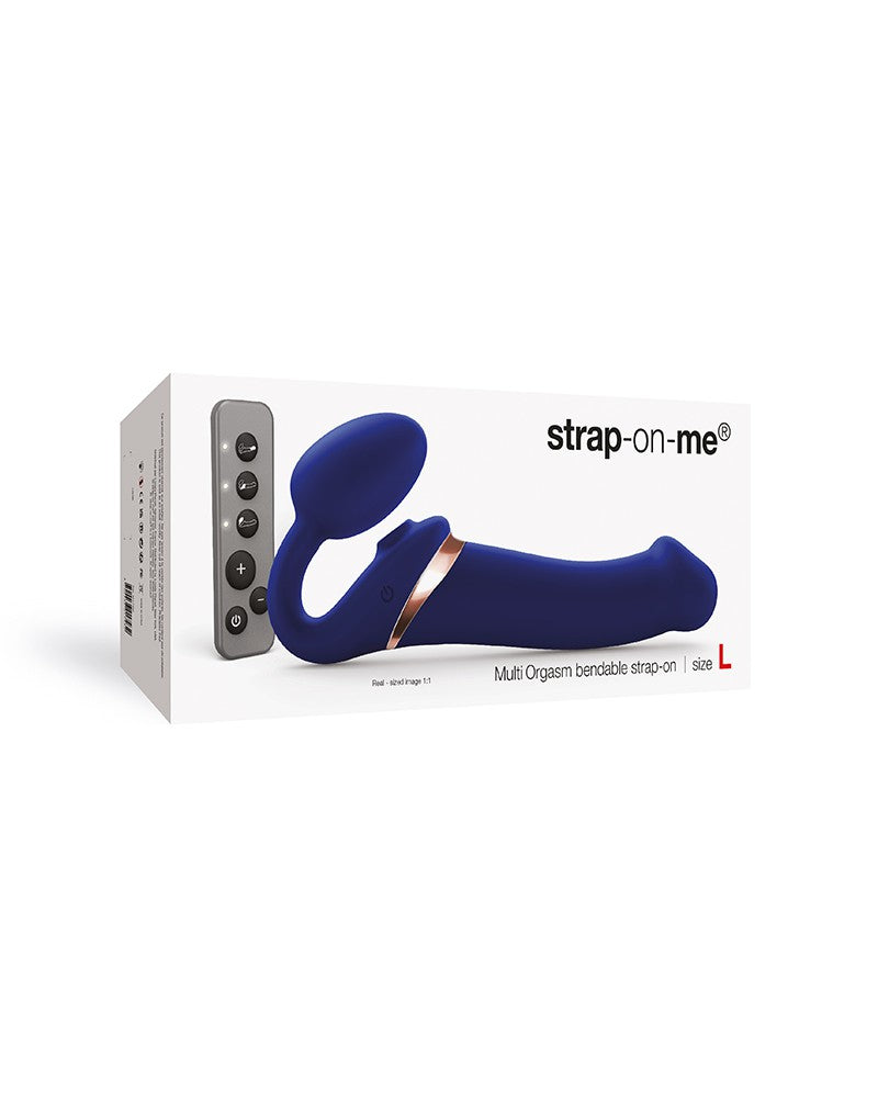 Strap-On-Me - Vibratore strap-on senza cinturini con stimolazione ad aria compressa - Viola-Erotiekvoordeel.nl